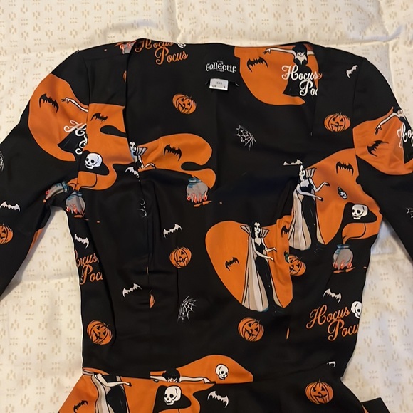 Collectif Jasmine hocus locus top and swing skirt Nwt pinup Halloween skull - Picture 2 of 4
